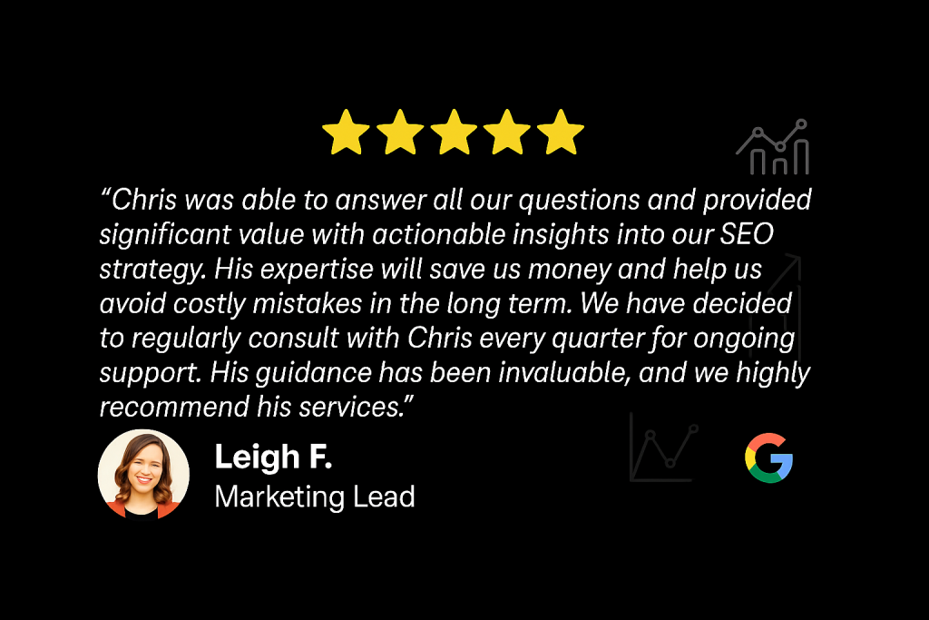 A review of Chris Tzitzis's SEO services.